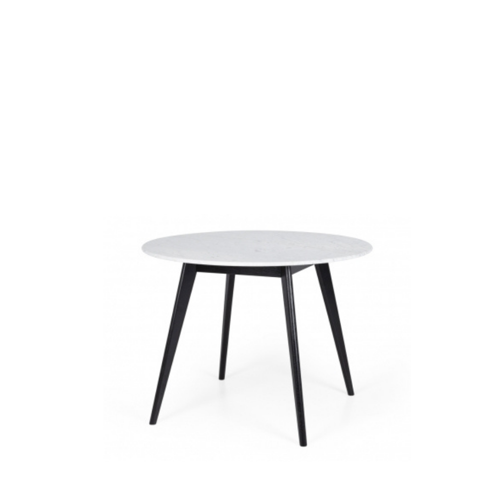 Radius 1.2m rd Marble Dining Table Black Oak Leg