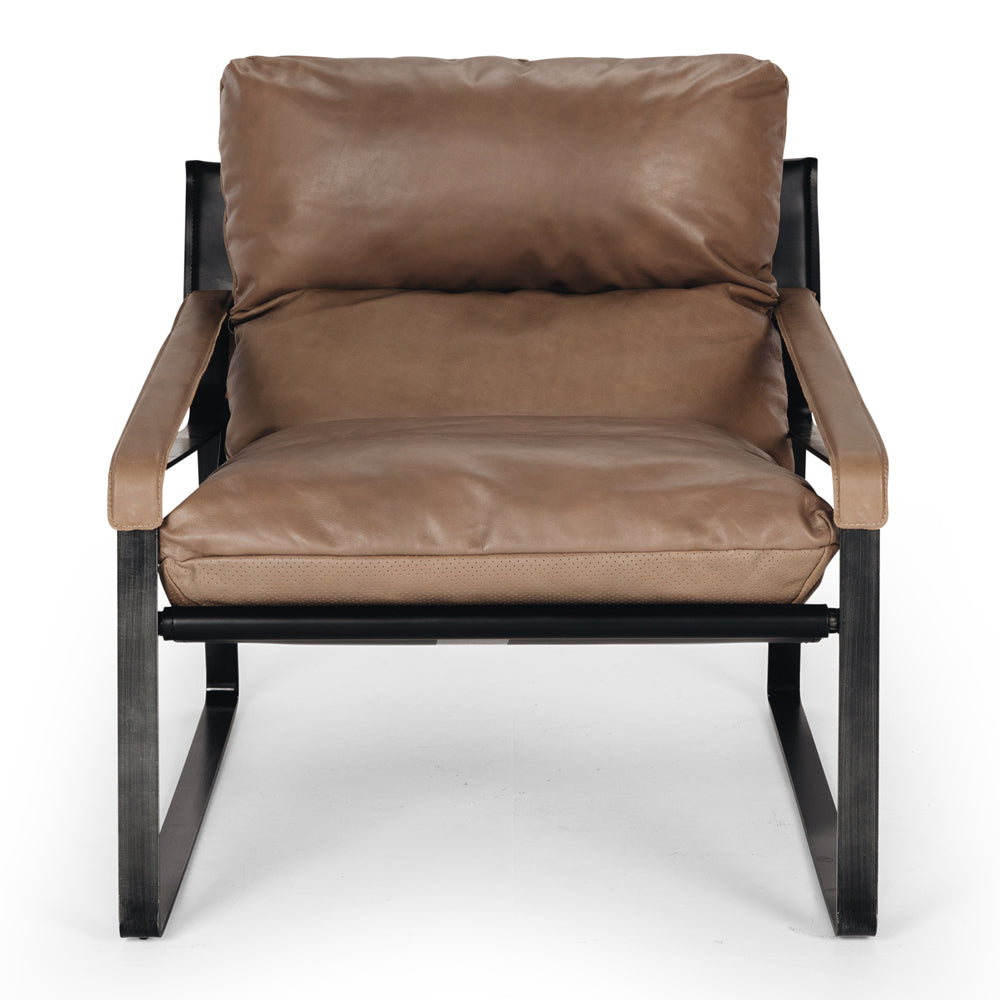 Bronx Armchair - Tobacco Coloured Leather