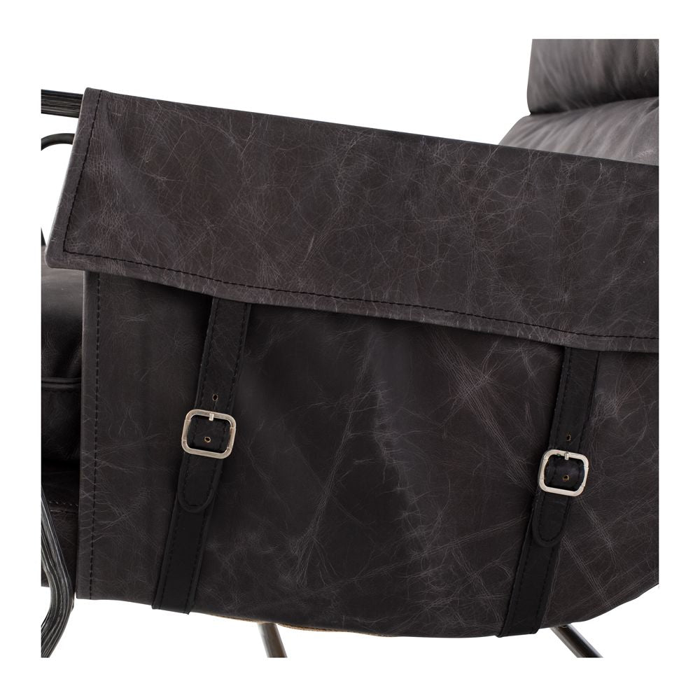 Norse Armchair - Black Leather