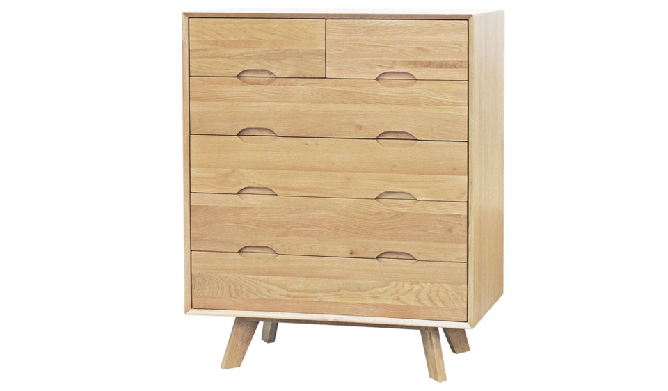 Elm Tallboy - Six Drawers