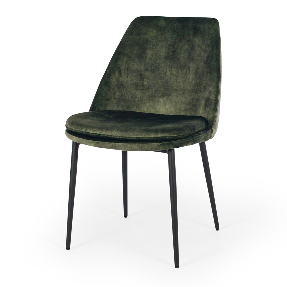 Mia Dining Chair Velvet Moss Green