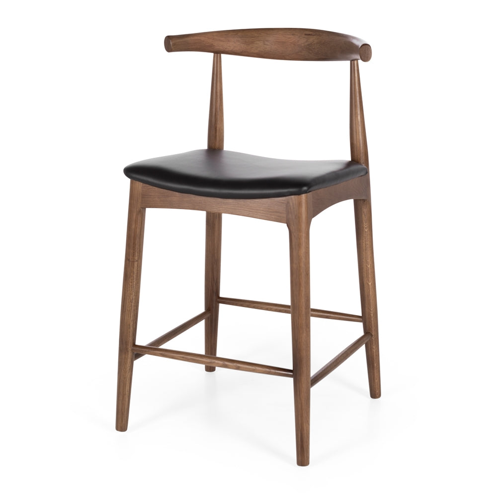 Elbow Barstool Deep Oak Black