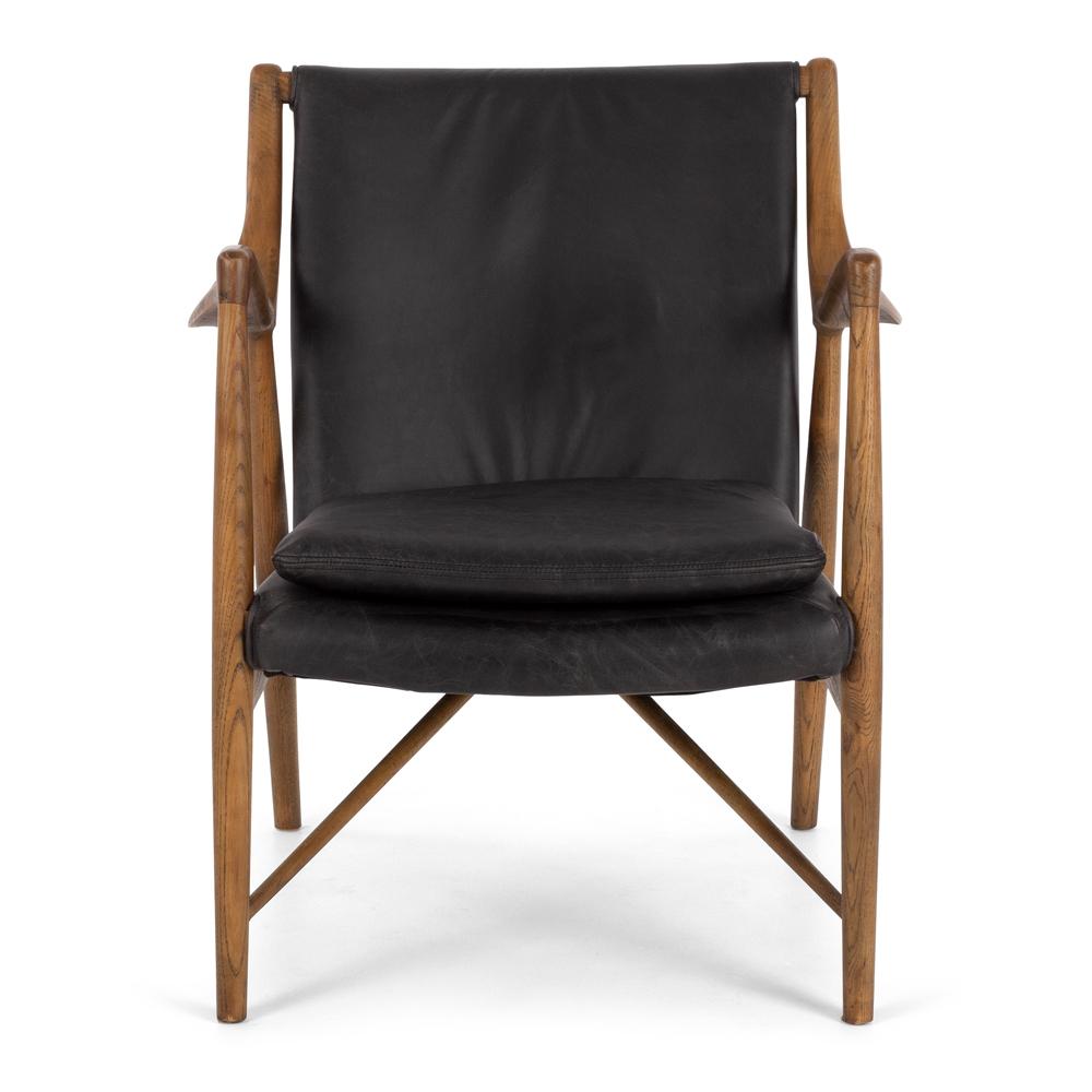 Finn Armchair - Black Wax Leather