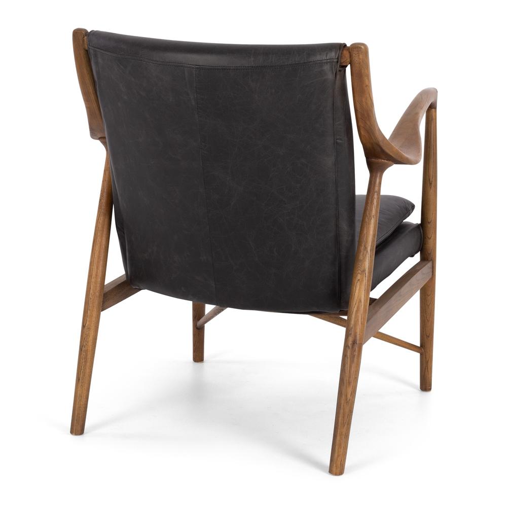 Finn Armchair - Black Wax Leather
