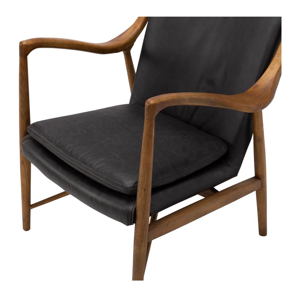 Finn Armchair - Black Wax Leather