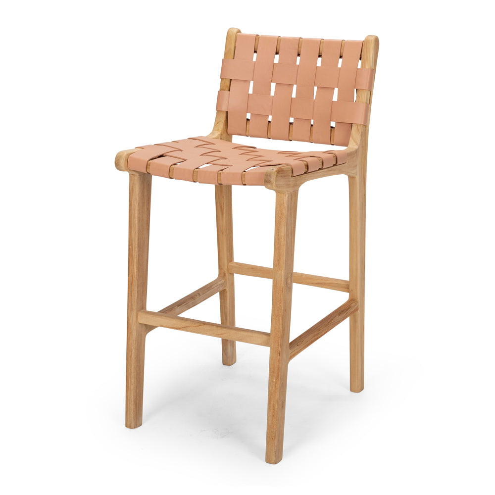 Indo Woven Highback Barstool Plush