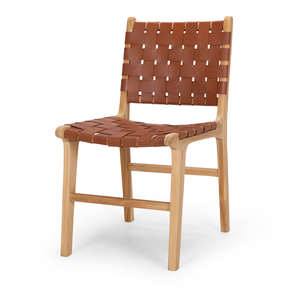 Indo Woven Dining Chair Tan