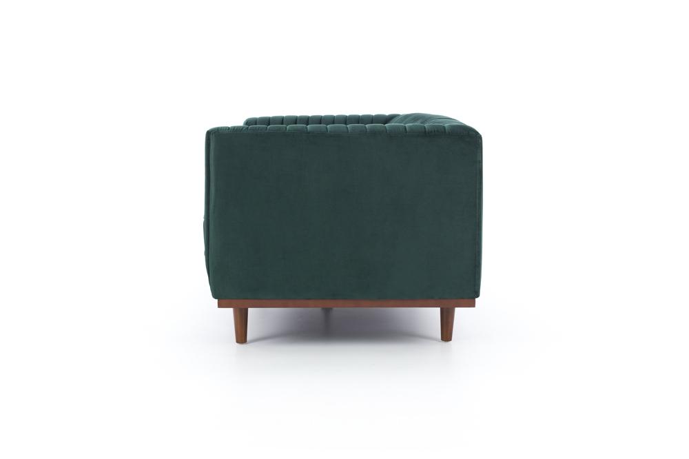 Madison Three Seater - Dark Green Velvet