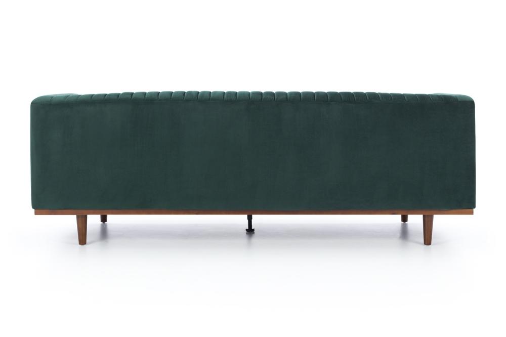 Madison Three Seater - Dark Green Velvet