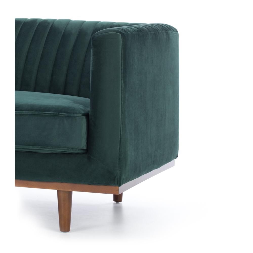 Madison Three Seater - Dark Green Velvet