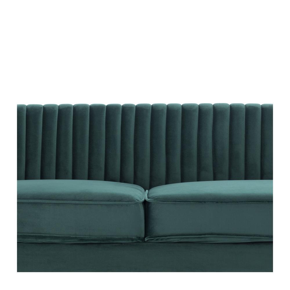 Madison Three Seater - Dark Green Velvet