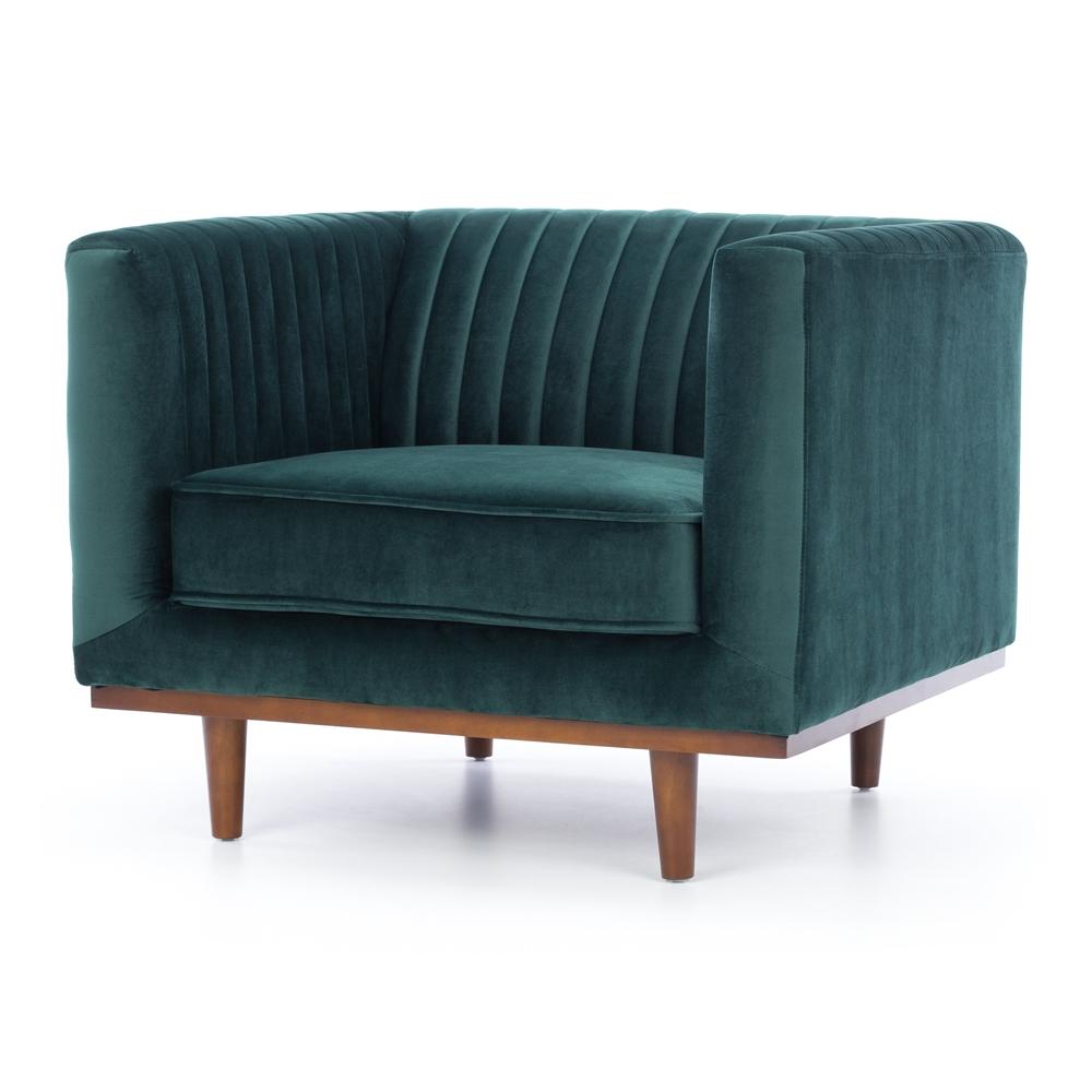 Madison Armchair - Dark Green Velvet