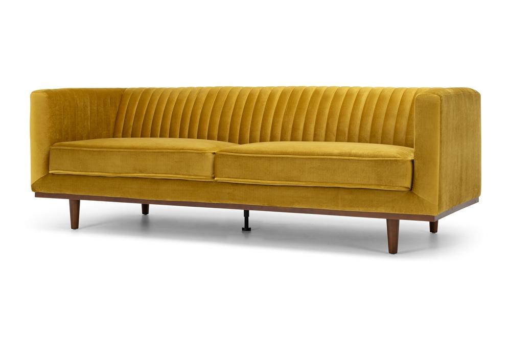 Madison Three Seater - Golden Velvet