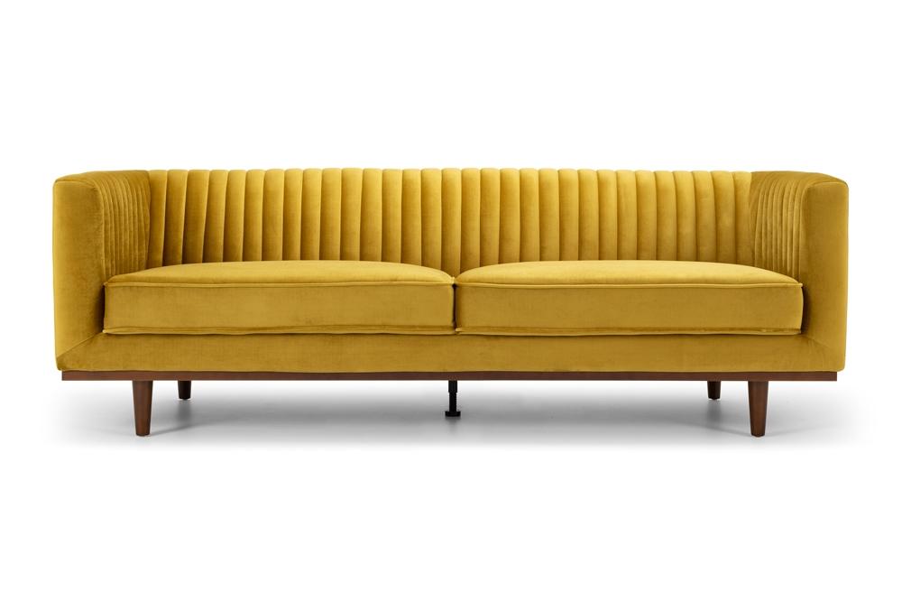 Madison Three Seater - Golden Velvet