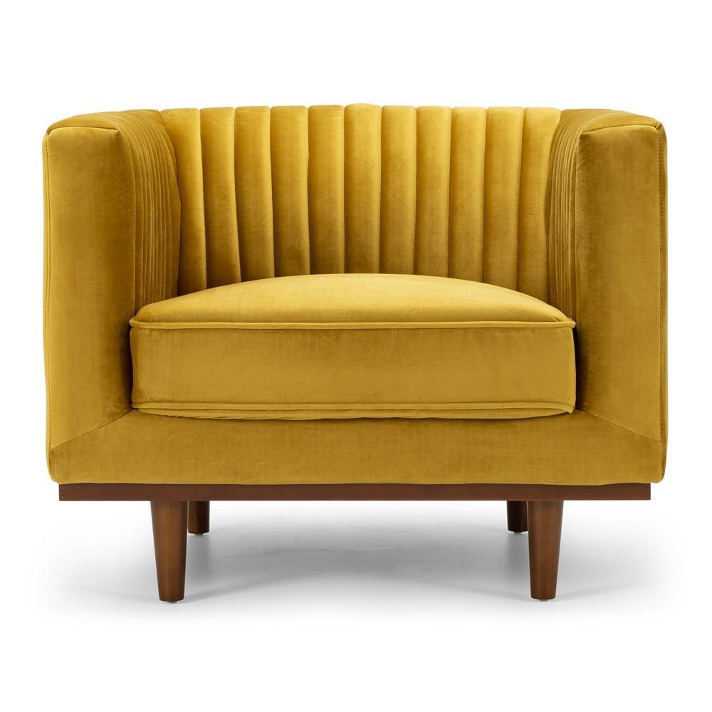 Madison Armchair - Golden Velvet