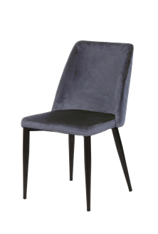 Stellini Dining Chair Grey Velvet