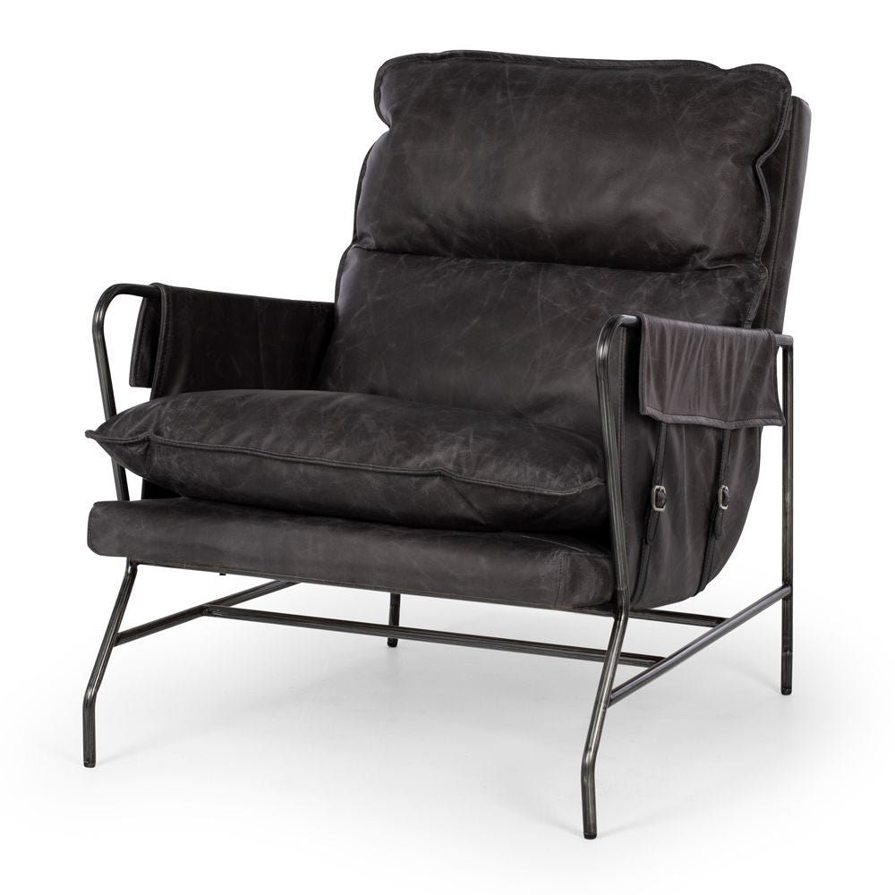 Norse Armchair - Black Leather