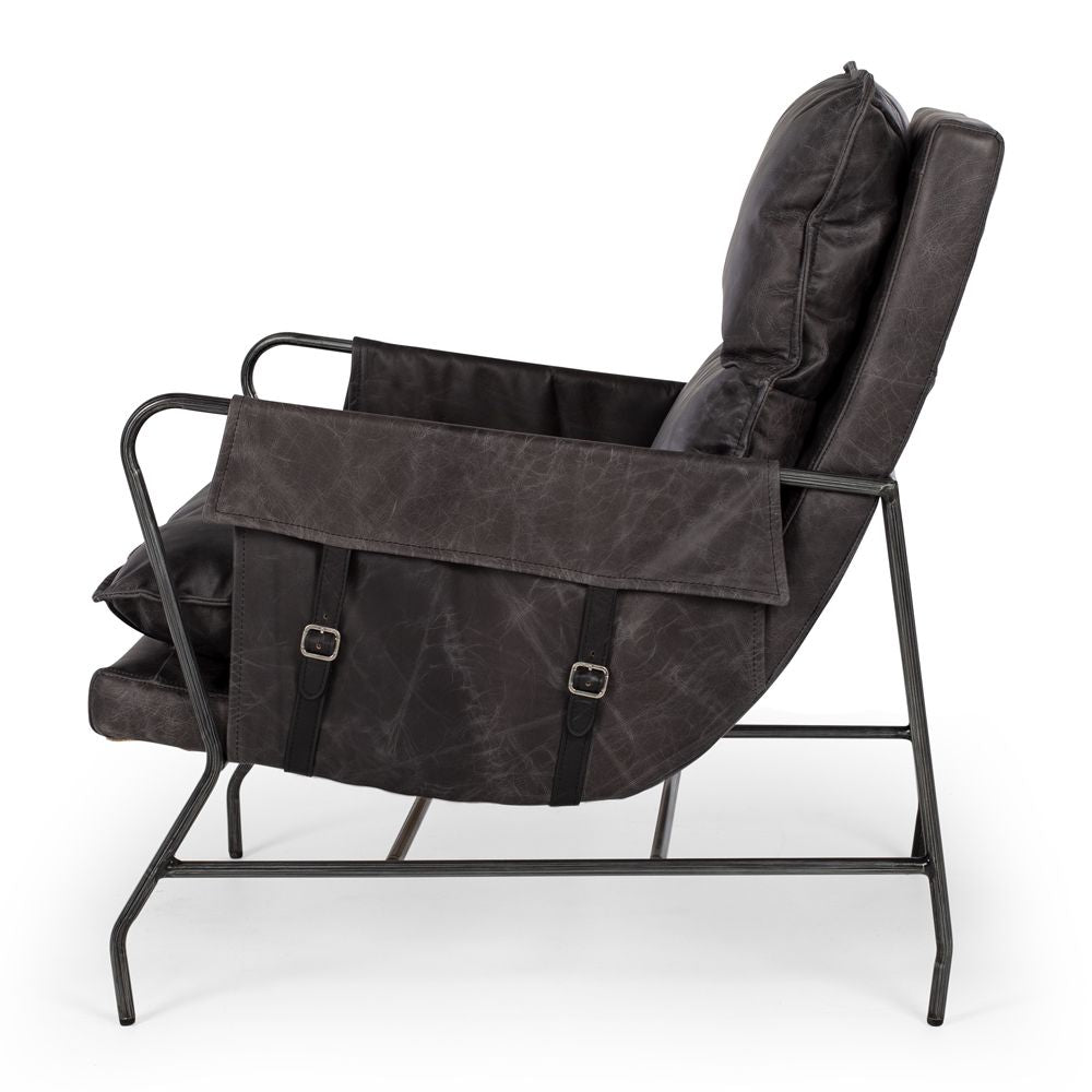 Norse Armchair - Black Leather