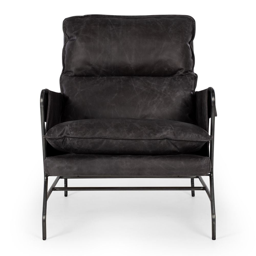 Norse Armchair - Black Leather