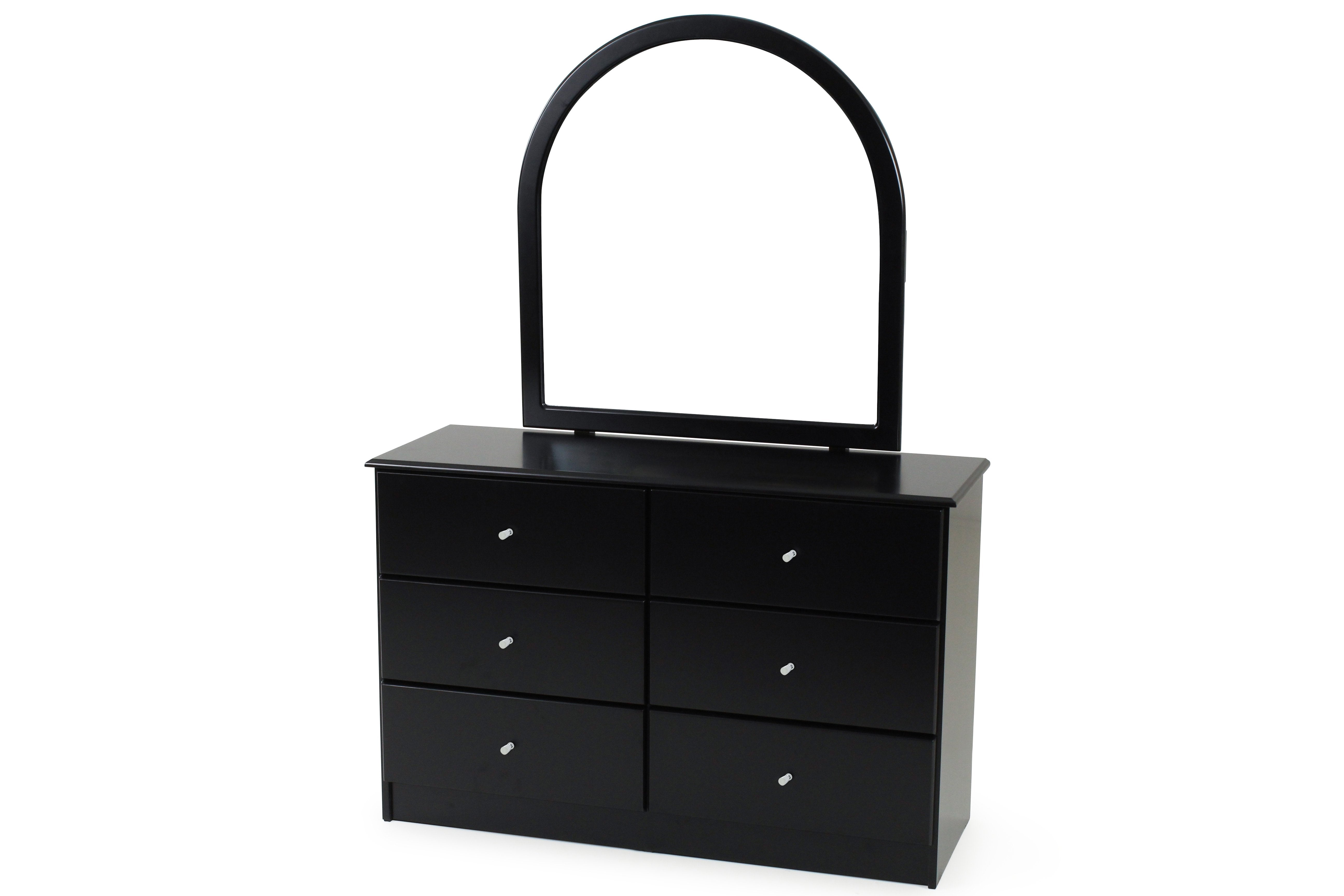 Black Pearl Dresser - Six Drawers