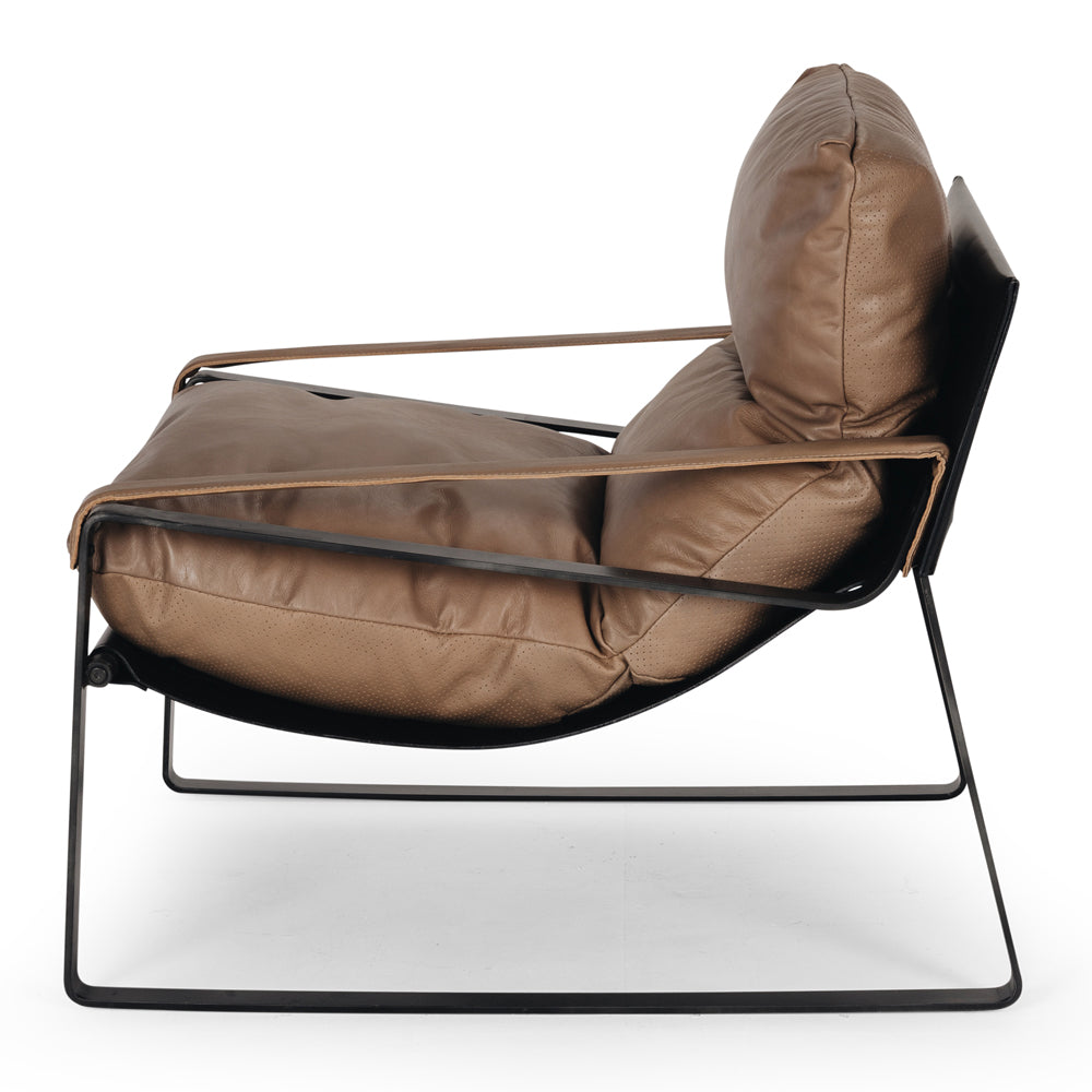 Bronx Armchair - Tobacco Coloured Leather