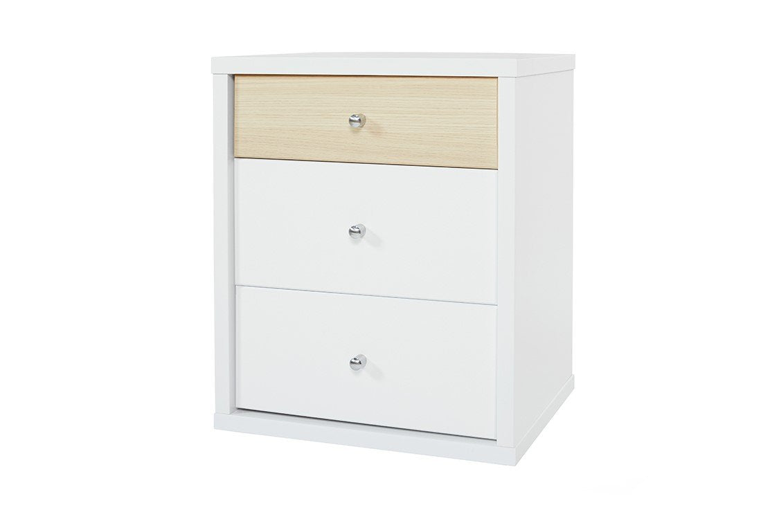 Cosmo Bedside Beech - Three Drawers