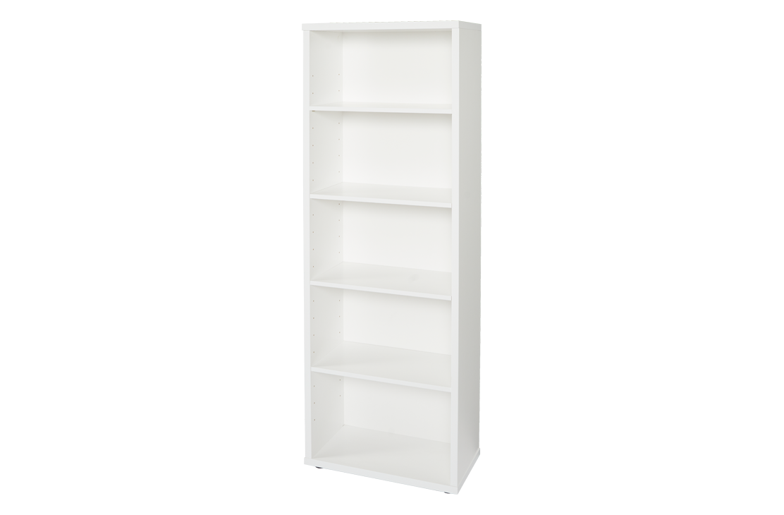 Cosmo Bookcase White - Five Shelves