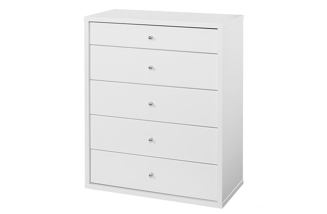 Cosmo Chest White - Five Drawers