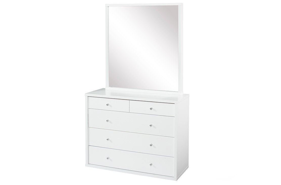 Cosmo Dresser White - Five Drawers