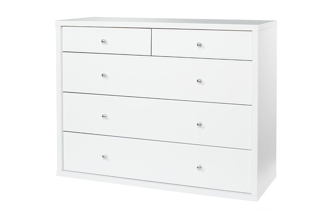 Cosmo Lowboy White - Five Drawers