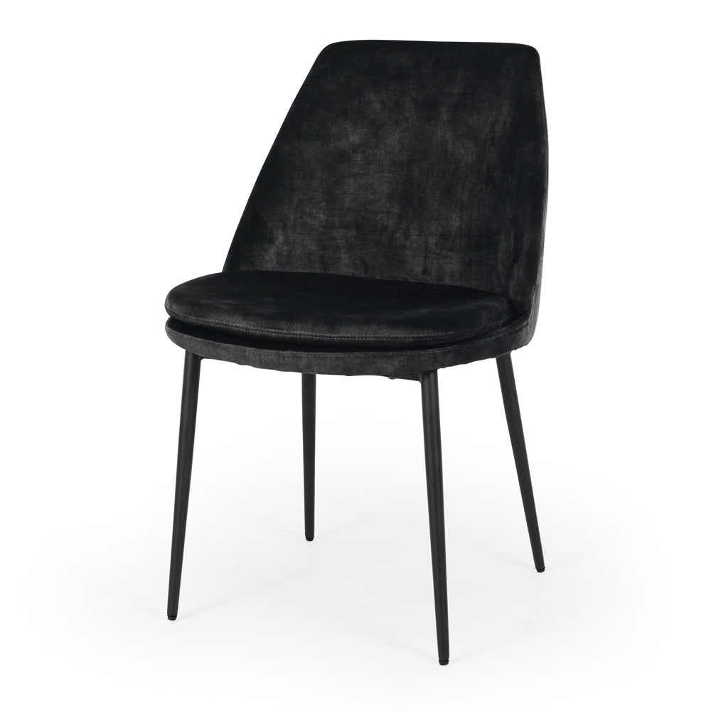 Mia Dining Chair Velvet Anthracite Grey