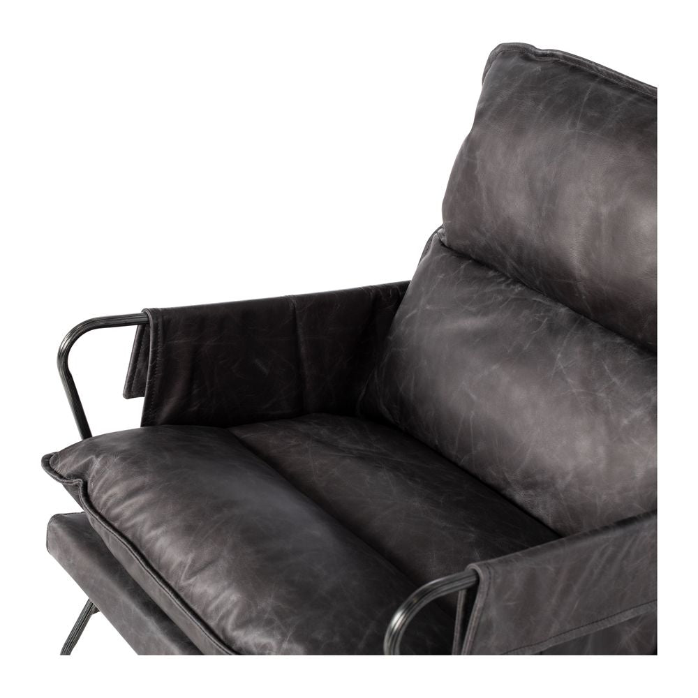 Norse Armchair - Black Leather