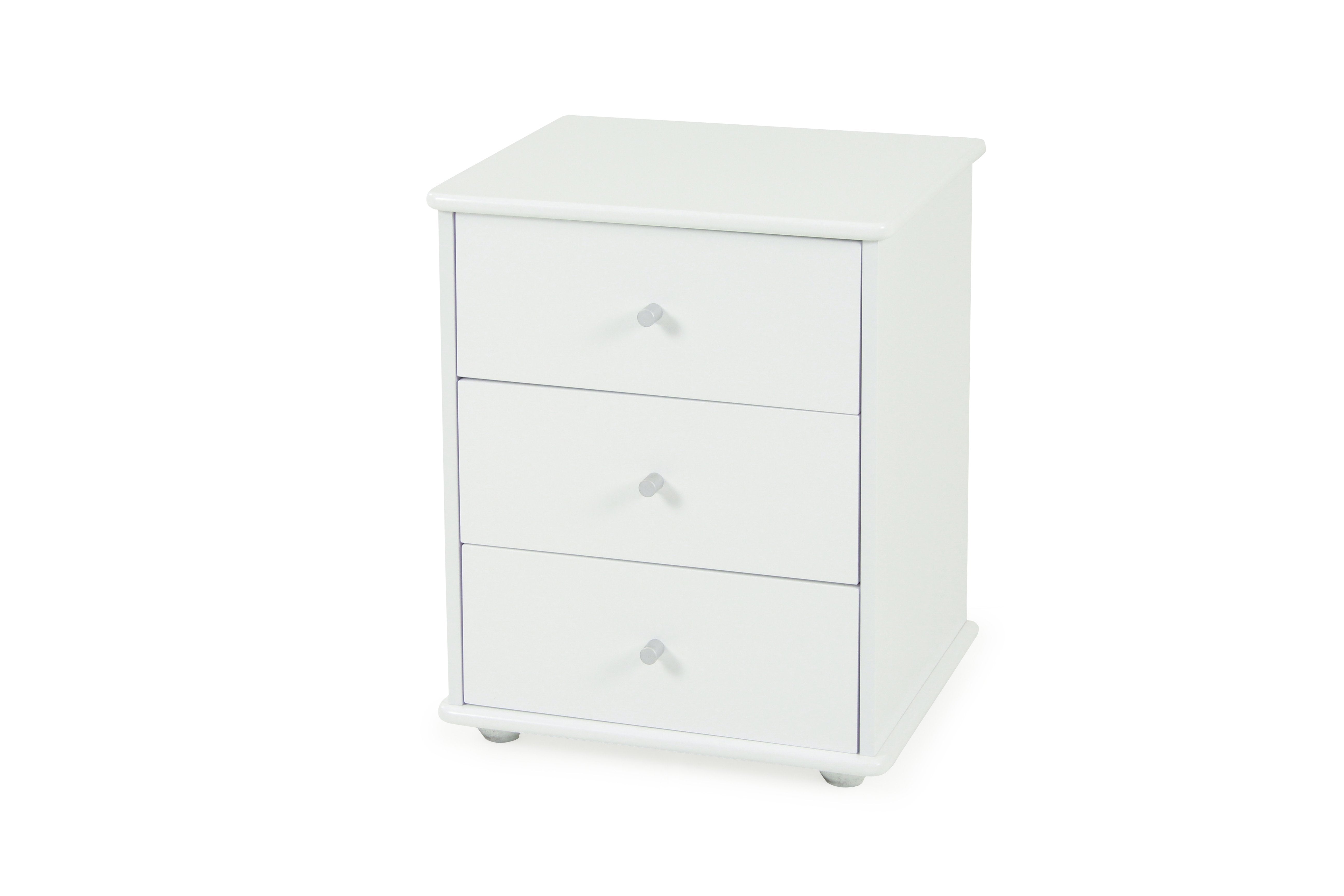 Carnival Bedside White - Three Drawer