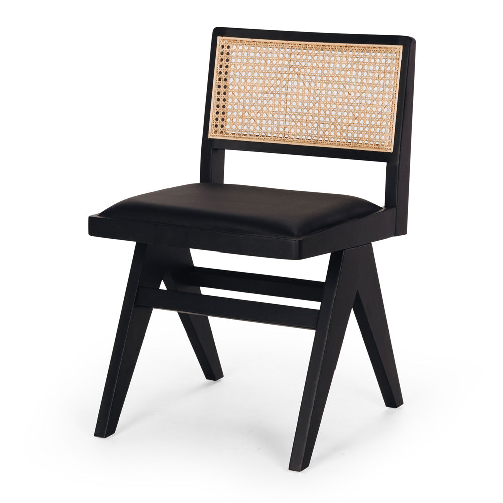 Palma Chair Black Oak PU Seat