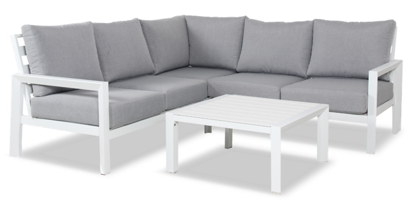 Corsair Corner Outdoor Lounge Setting - White