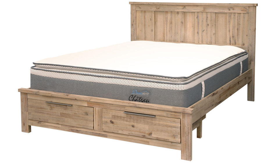 Tiaga Queen Slat Bed - W/Drawers