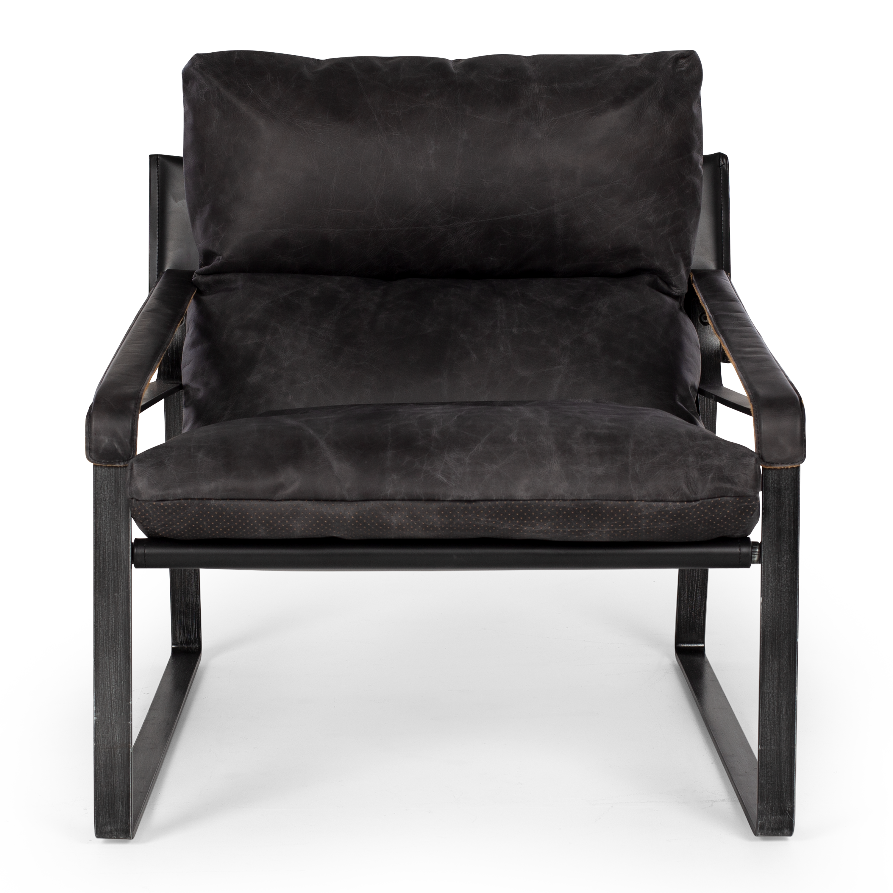 Bronx Armchair - Black Leather